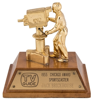 1955 Jack Brickhouse TV Guide Award Presented to "The Voice of Willie Mays 1954 World Series "The Catch"